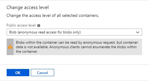 Blob Access Level