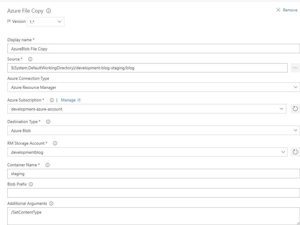 azure file copy task